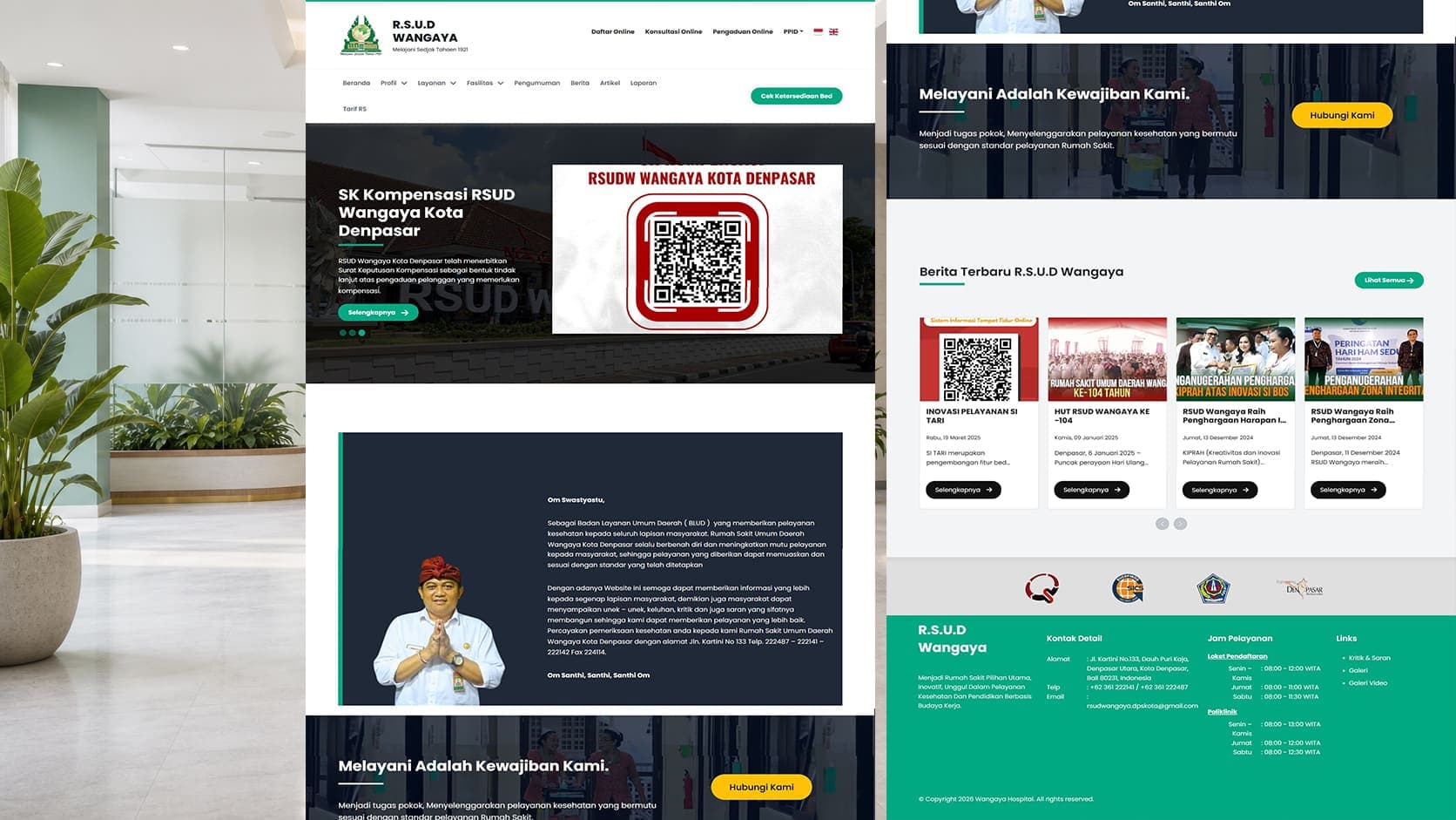 Public hospital website with CMS and online services