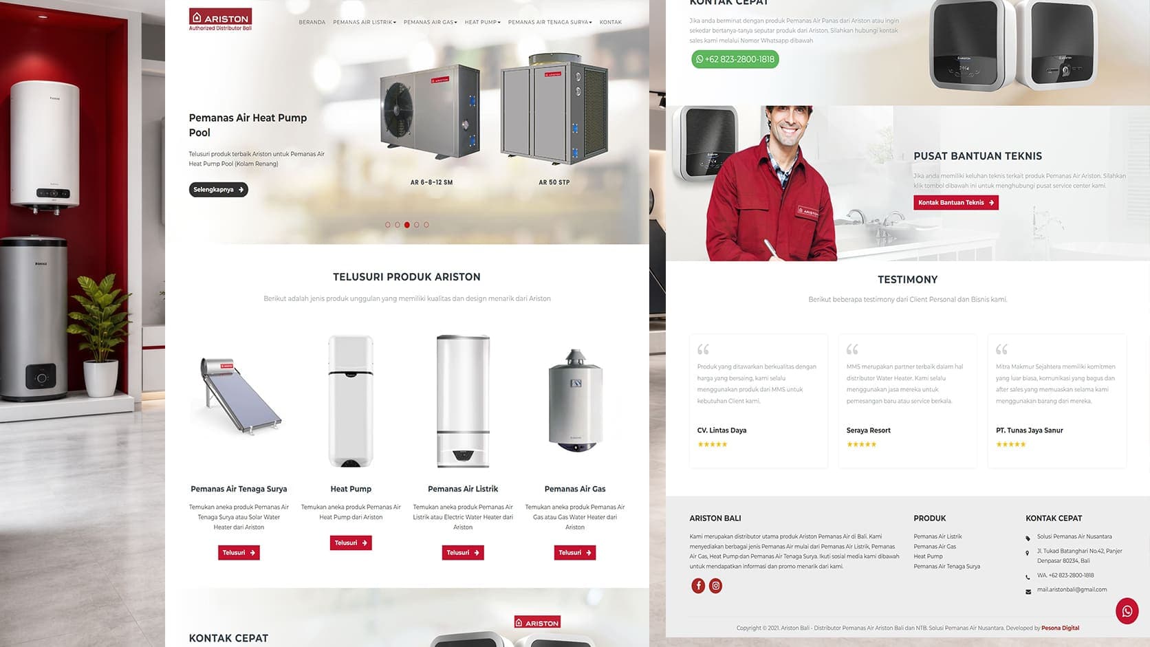 Product catalog website with WhatsApp ordering